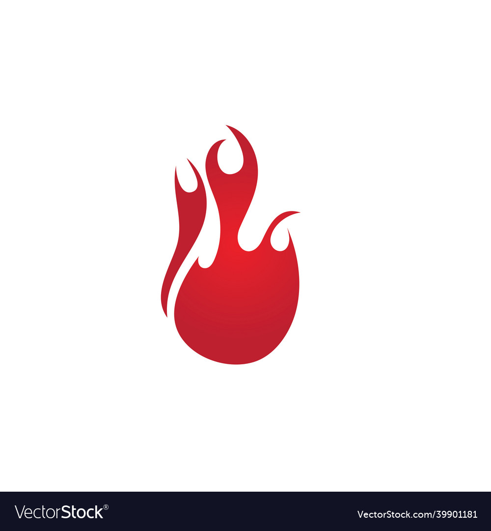 Fire flame design template Royalty Free Vector Image