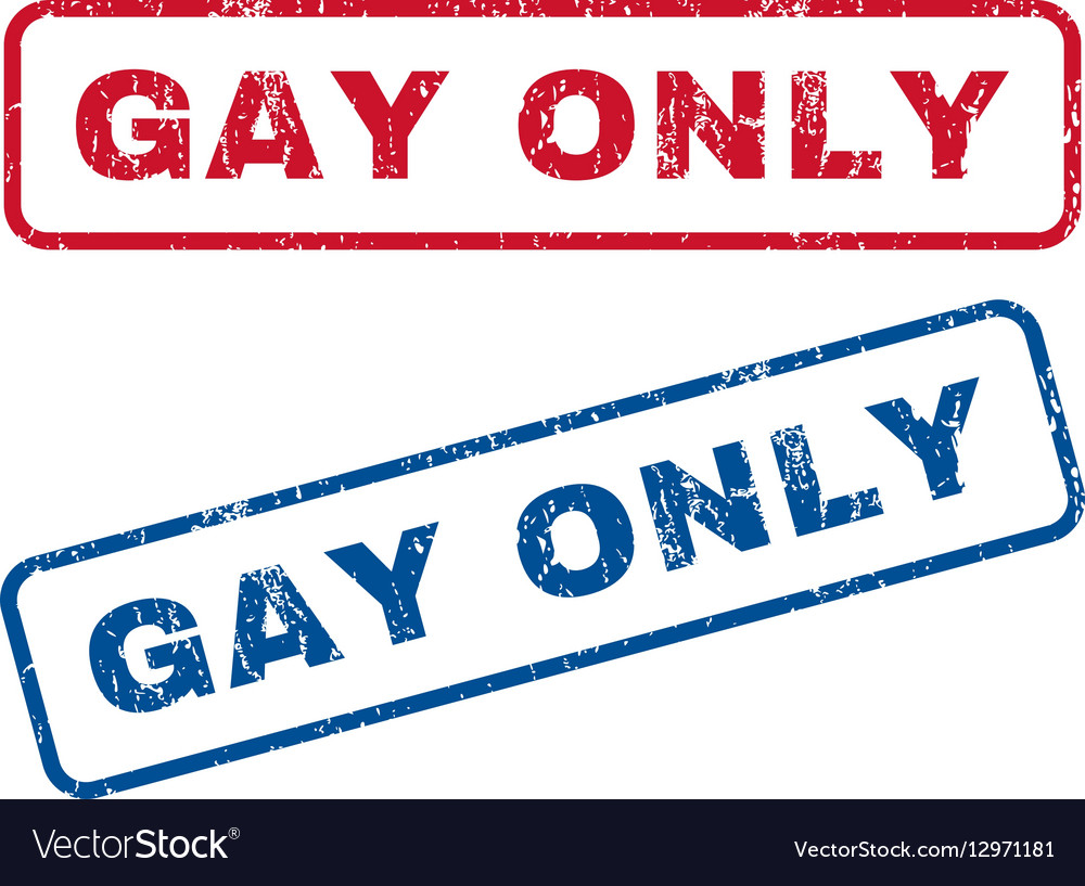 Gay only rubber stamps Royalty Free Vector Image