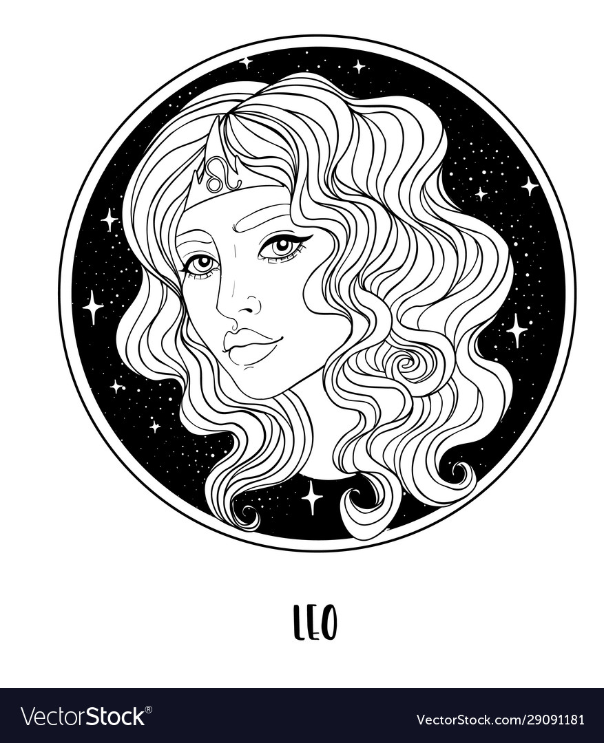 Leo astrological sign Royalty Free Vector Image