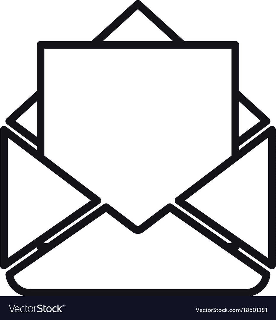 Mail envelope isolated icon Royalty Free Vector Image