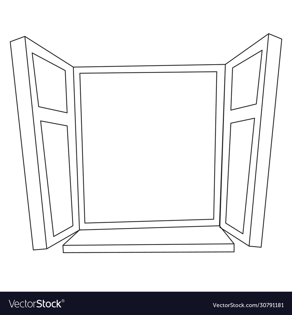 Open windows sketch  Stock Illustration 39325299  PIXTA