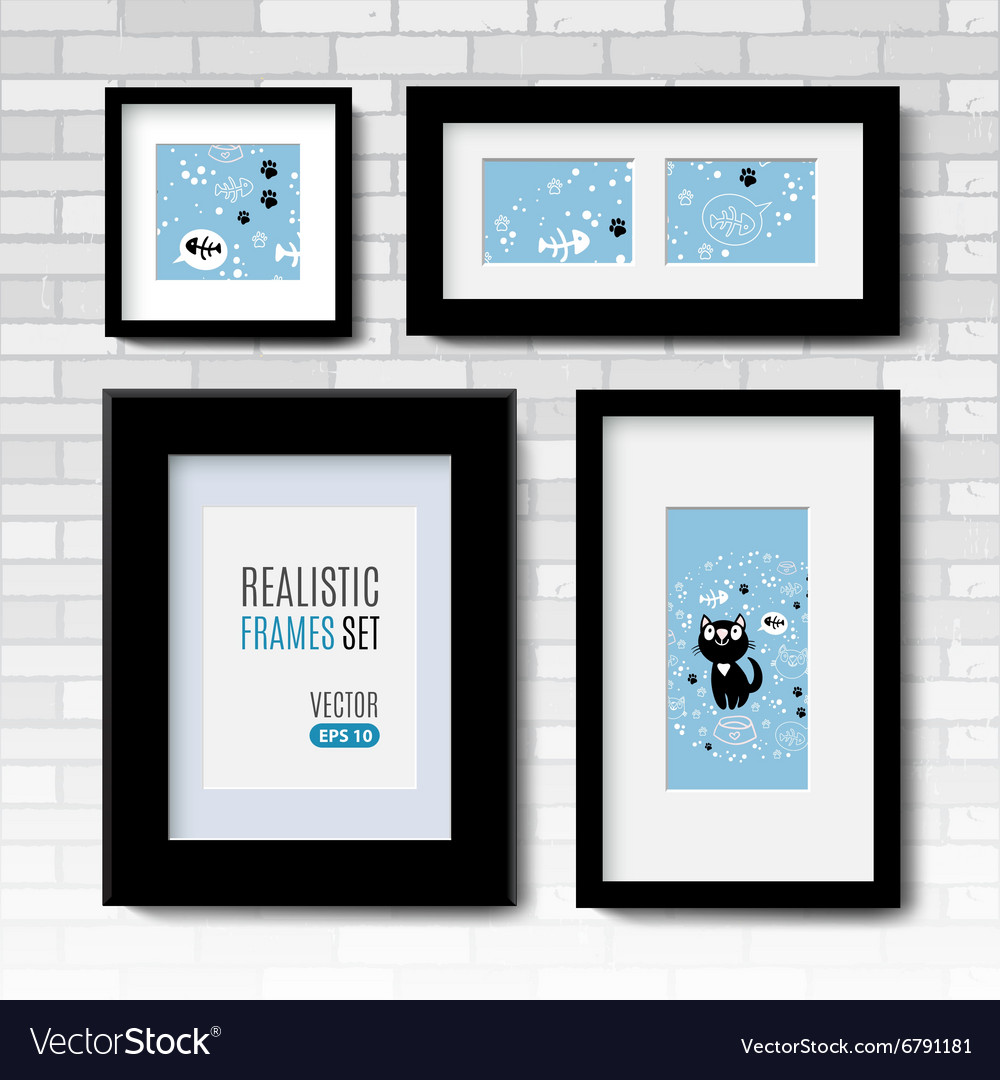 set of modern blank frames template royalty free vector photo frame template free