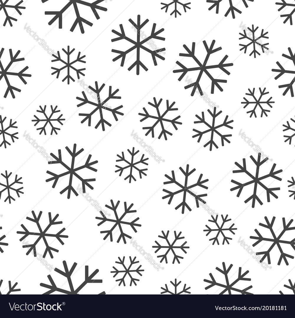 Snowflake Seamless Pattern Background Business Vector Image