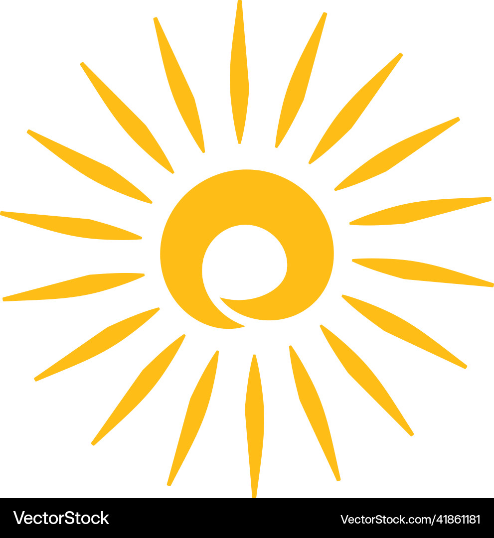 Sun logo Royalty Free Vector Image - VectorStock
