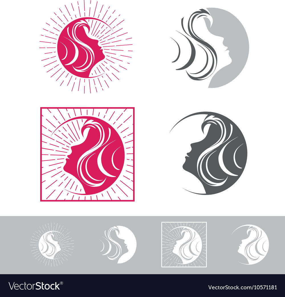 Woman face beauty logo Royalty Free Vector Image