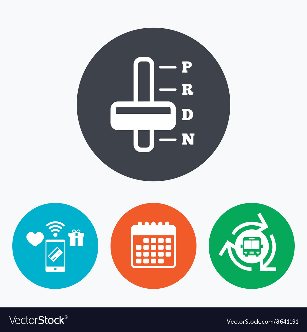 Automatic transmission sign icon auto control Vector Image