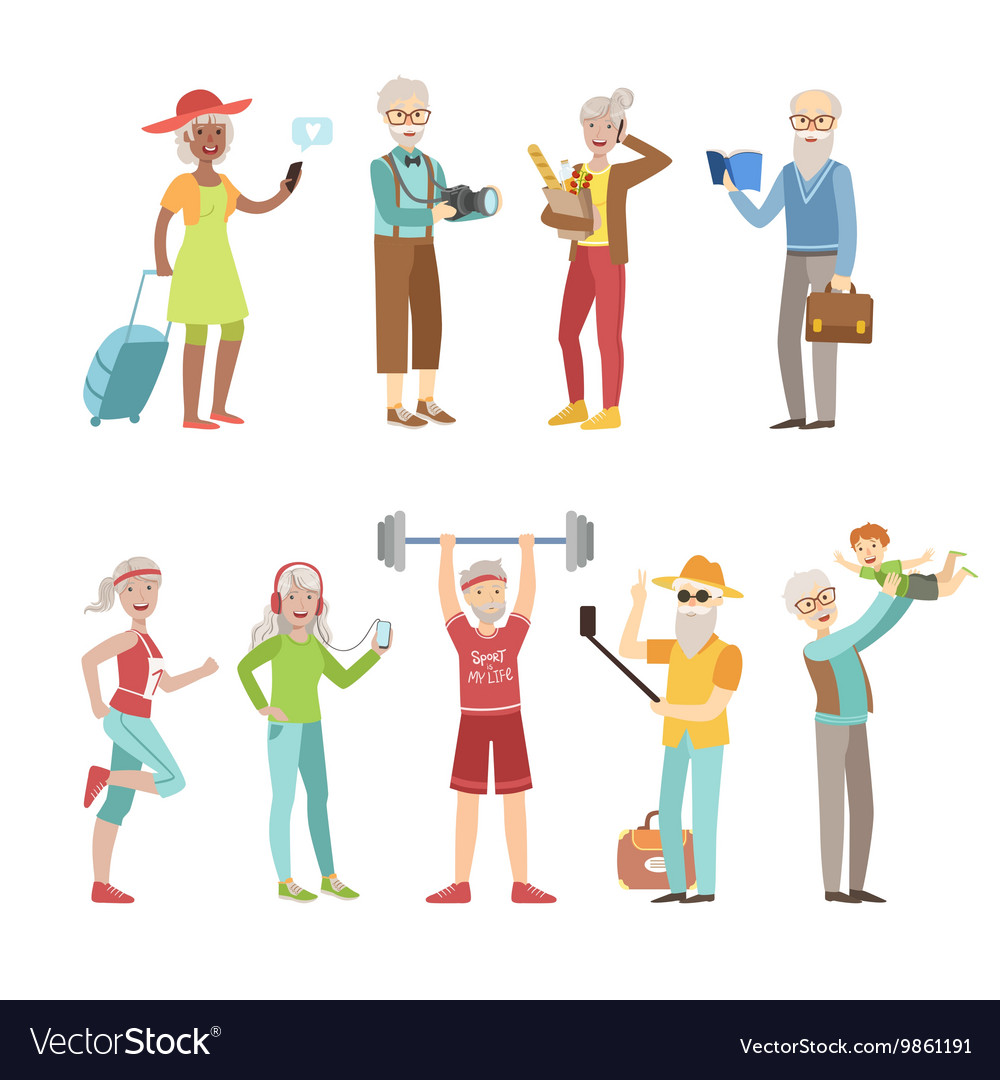 Cool and active old people