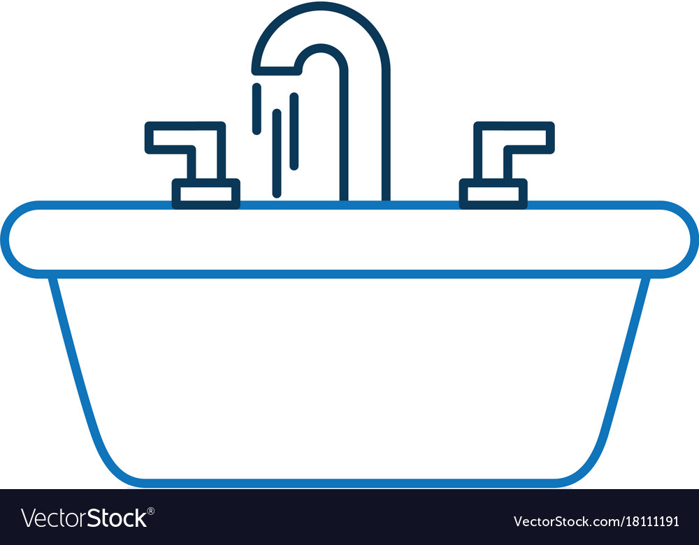 Home sink for toilet bathroom ceramic Royalty Free Vector