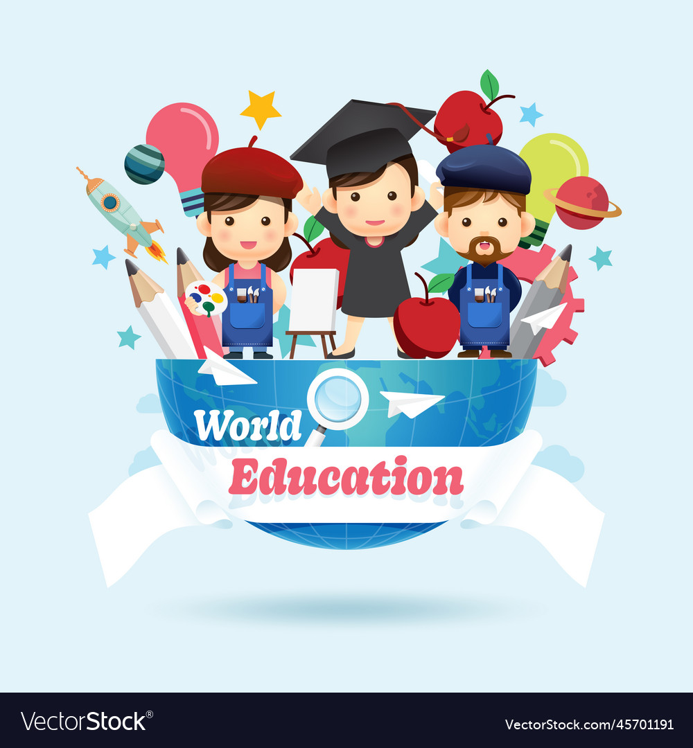 World Education Royalty Free Vector Image Vectorstock World Education Royalty Free Vector Image Vectorstock