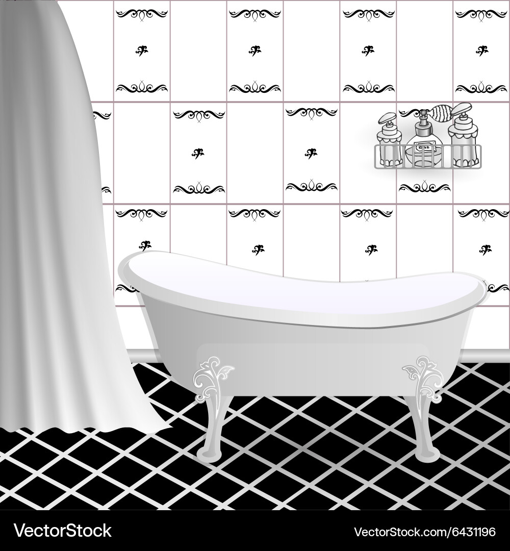 Bathroom interior Royalty Free Vector Image - VectorStock