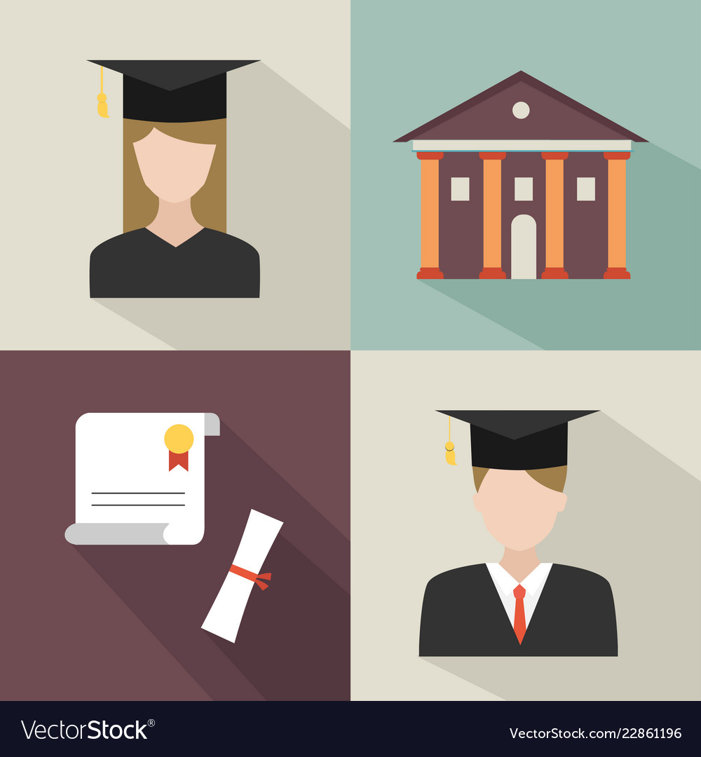 Education icons set Royalty Free Vector Image - VectorStock