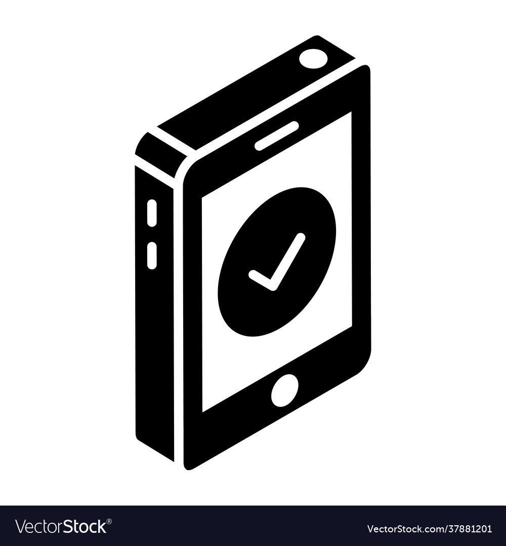 Mobile Check Royalty Free Vector Image - Vectorstock