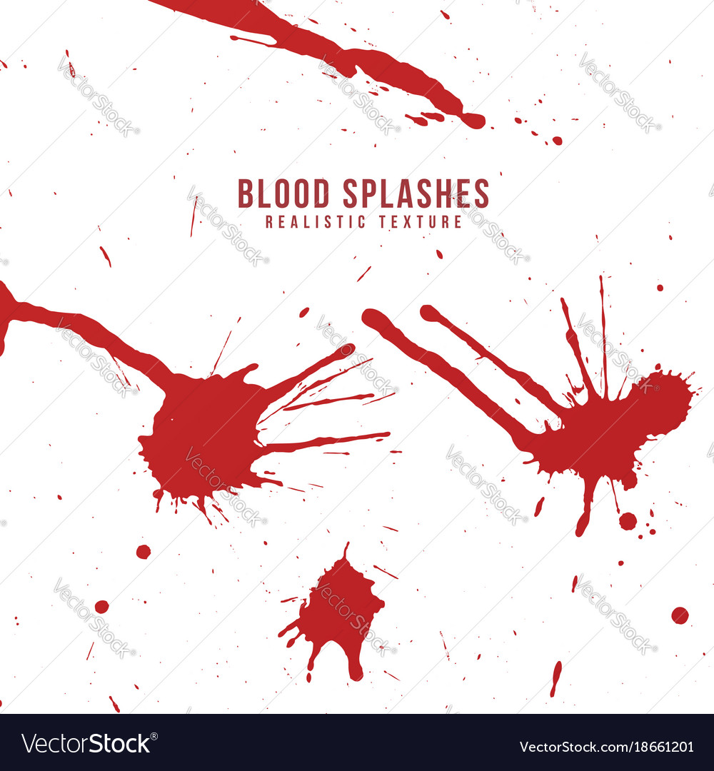 Realistic Blood Splatters Set Royalty Free Vector Image