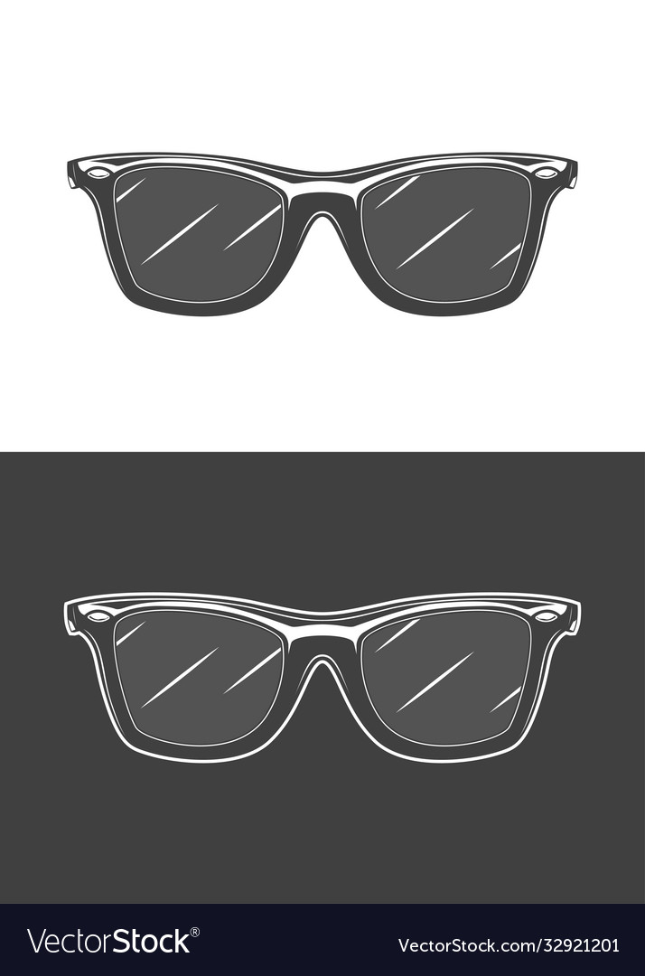 Vintage monochrome detailed sunglasses Royalty Free Vector