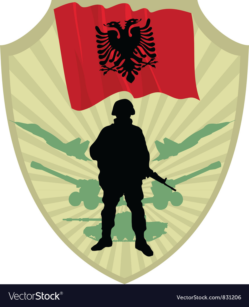 Army of albania Royalty Free Vector Image - VectorStock