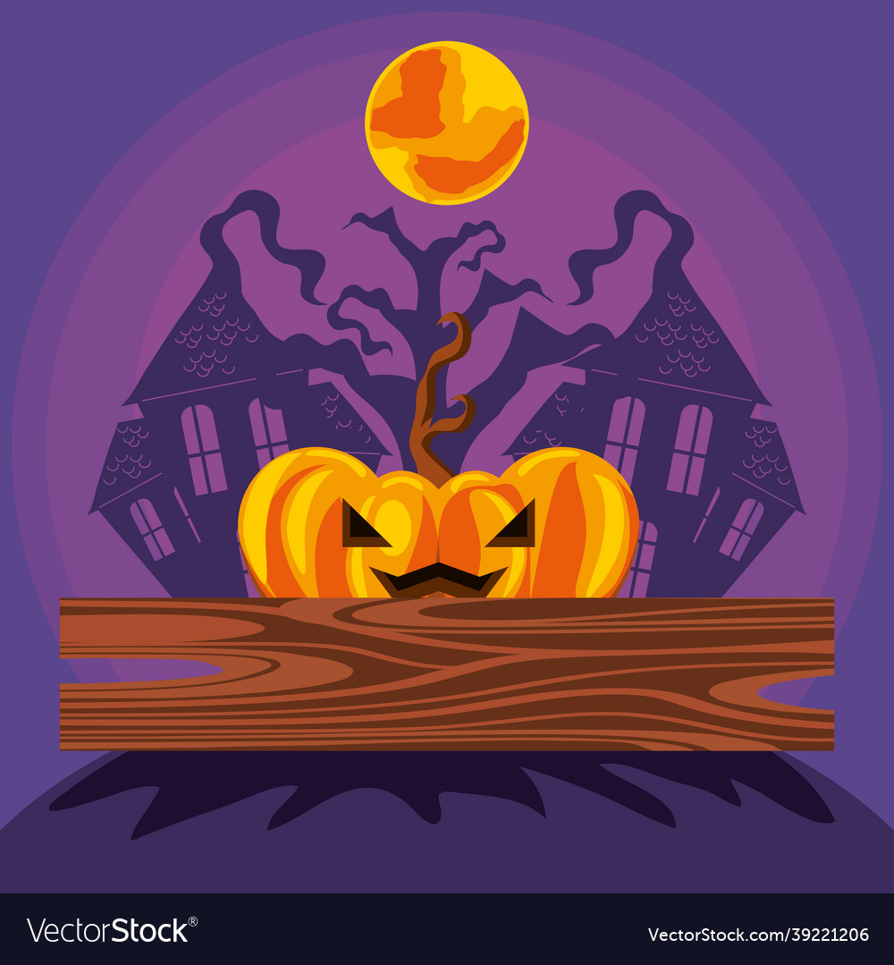 Happy halloween pumpkin Royalty Free Vector Image