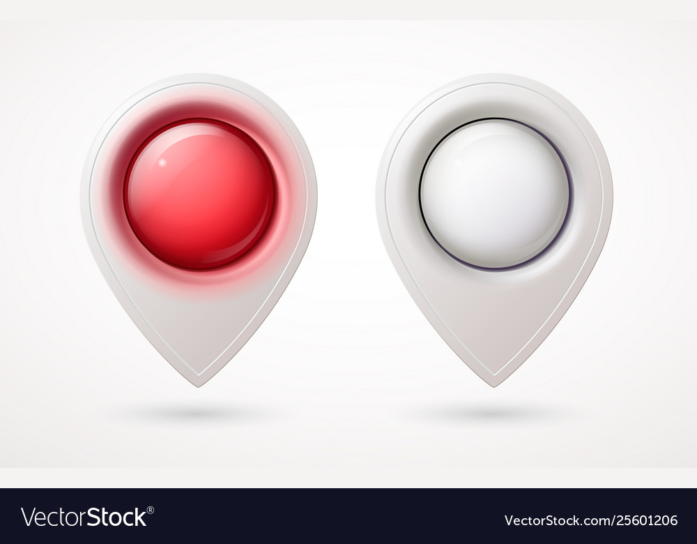 Map location pointerrealistic style Royalty Free Vector