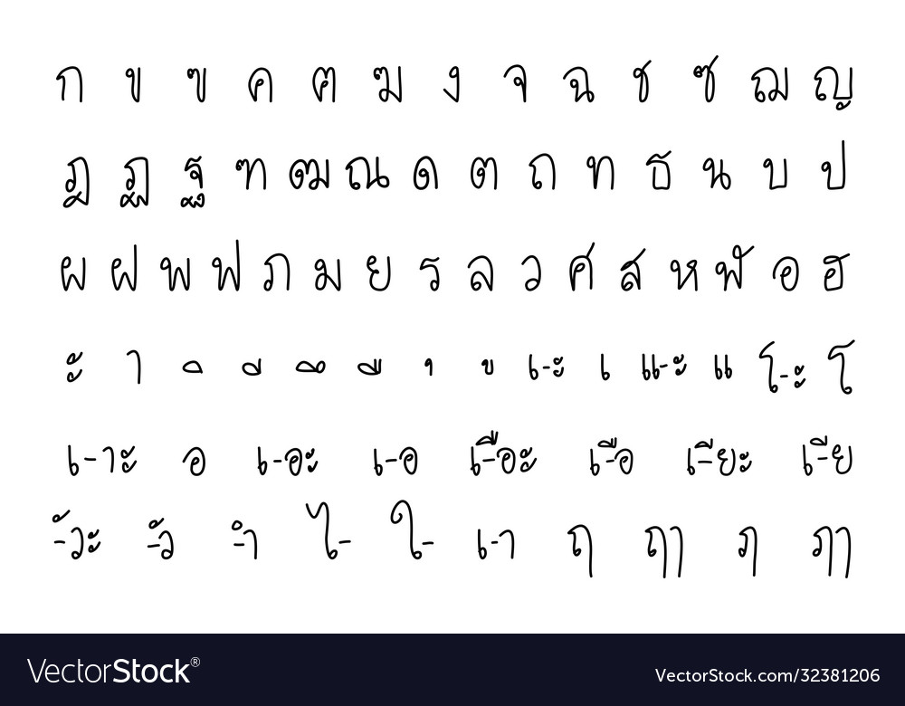 Writing Thai Alphabet