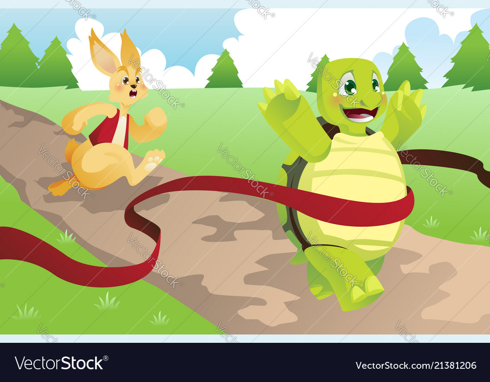 Tortoise and hare Royalty Free Vector Image - VectorStock