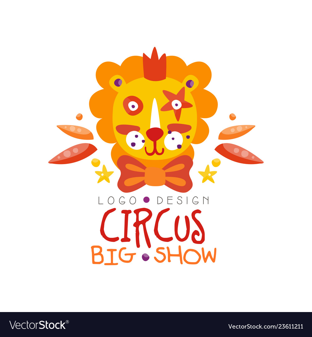 Circus Big Show Logo Design Carnival Festive Vector Image