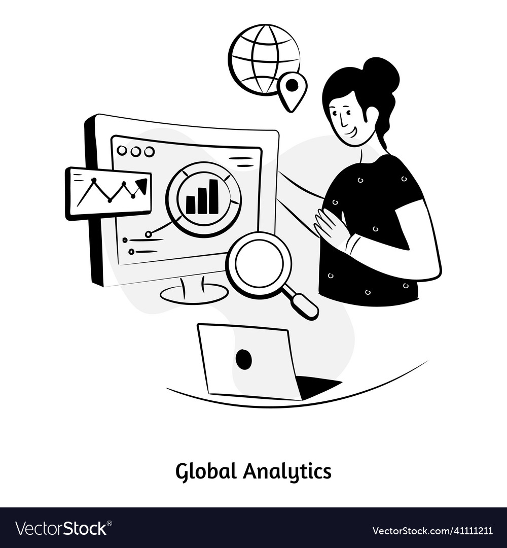 Global analytics Royalty Free Vector Image - VectorStock