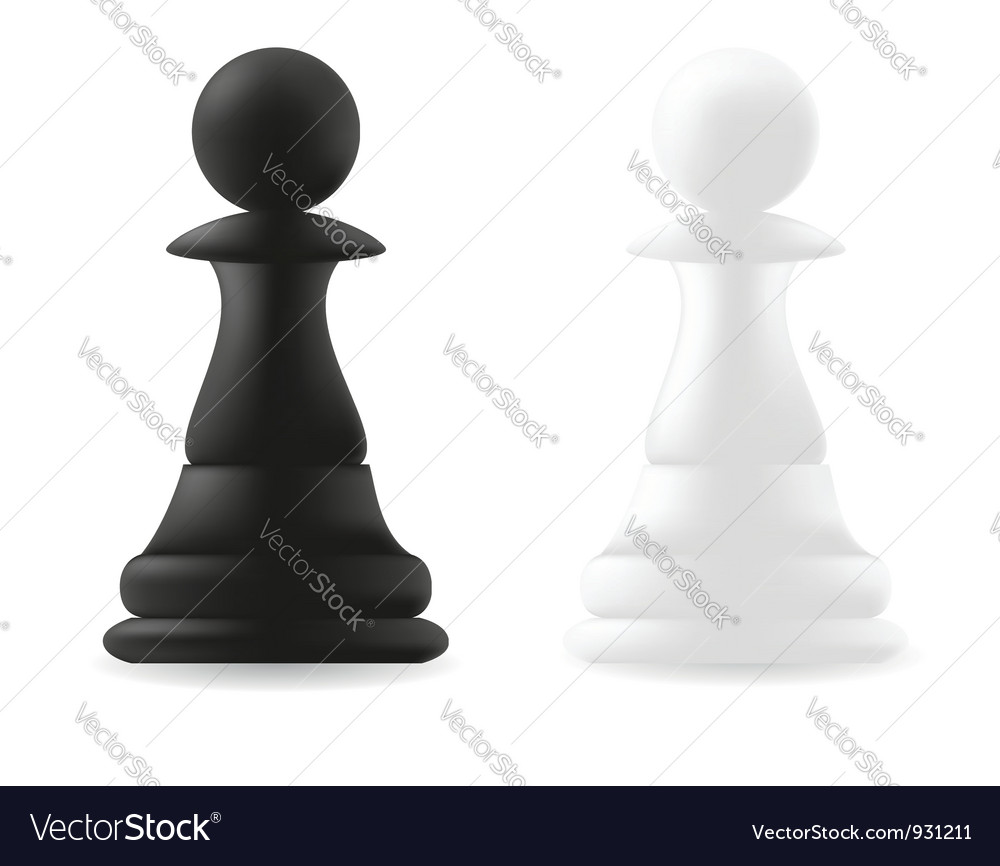 Premium Vector  Black chess piece pawn with highlights on a white