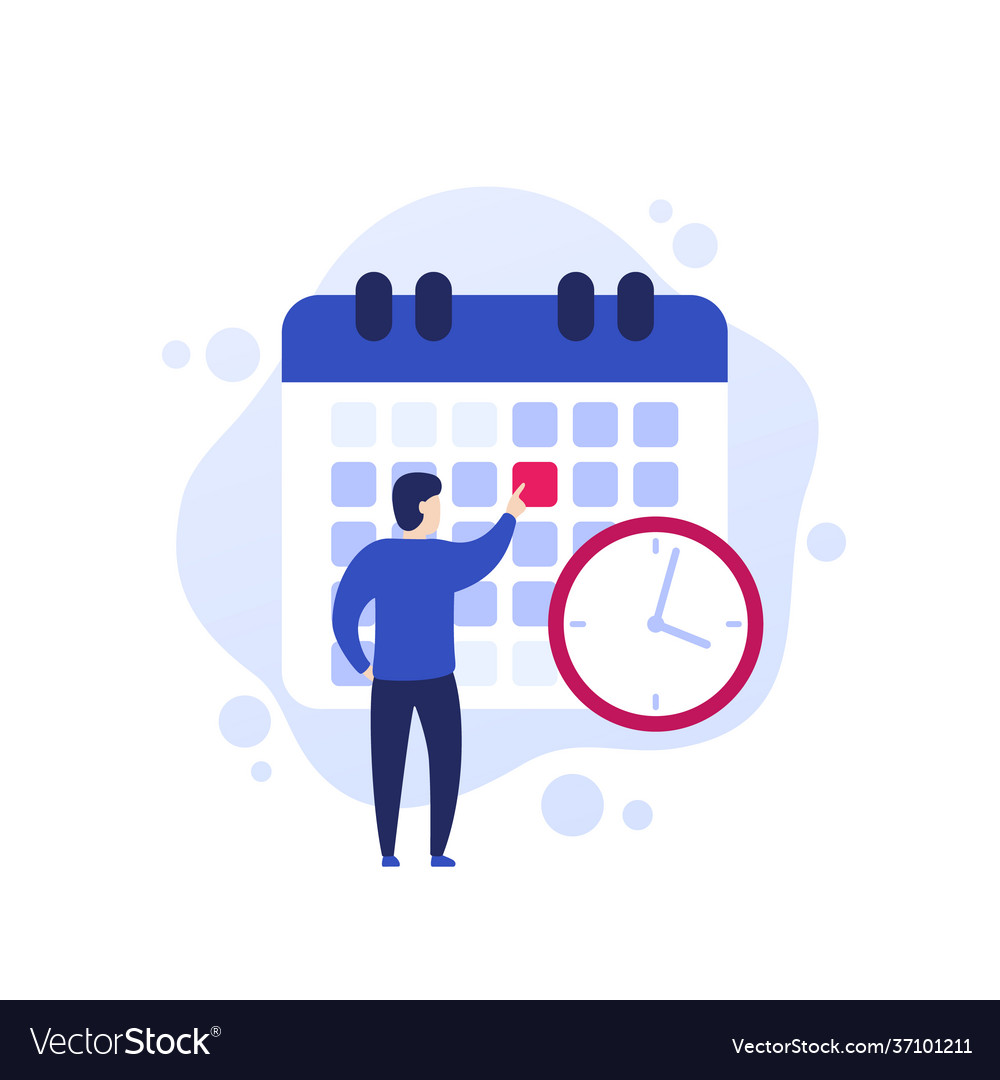 Set a deadline time management concept