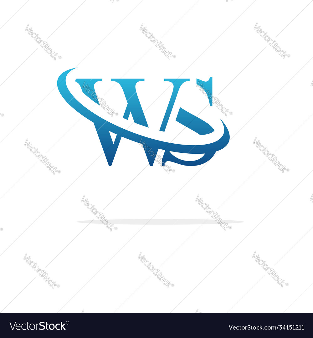 Ws logo art icon design image Royalty Free Vector Image