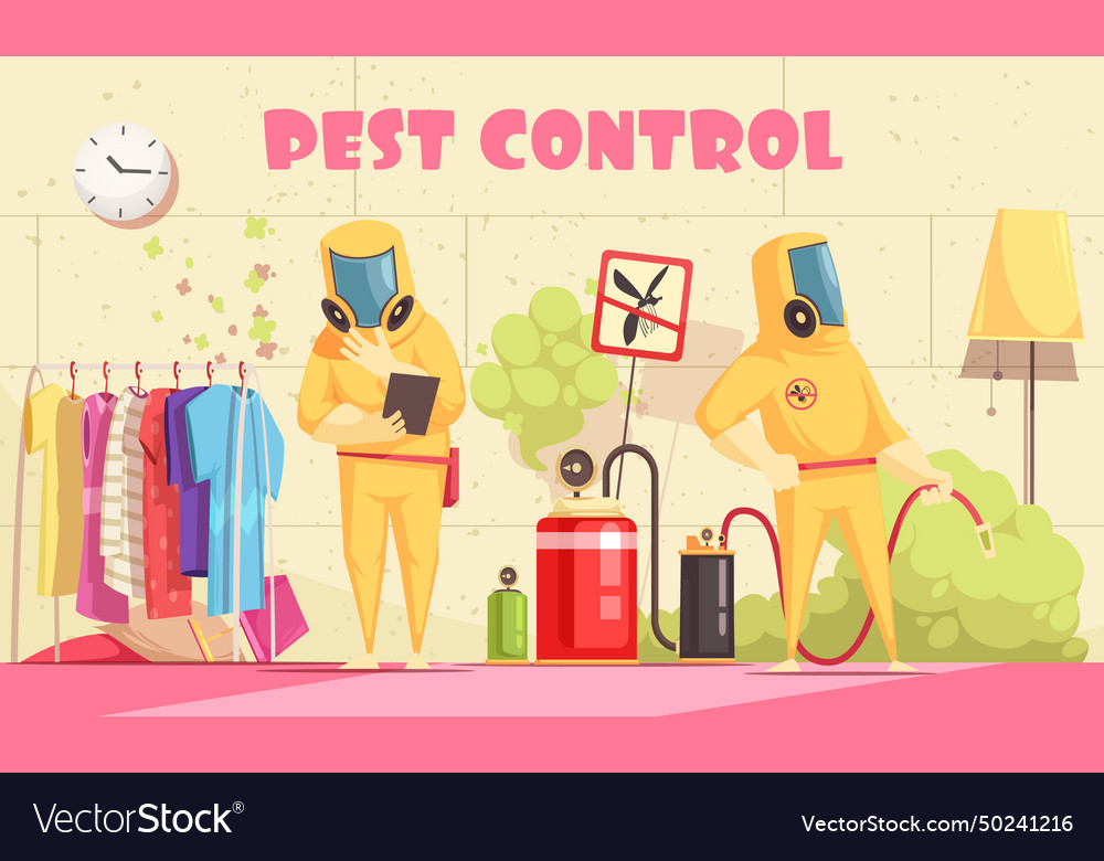 Domestic pest control background Royalty Free Vector Image