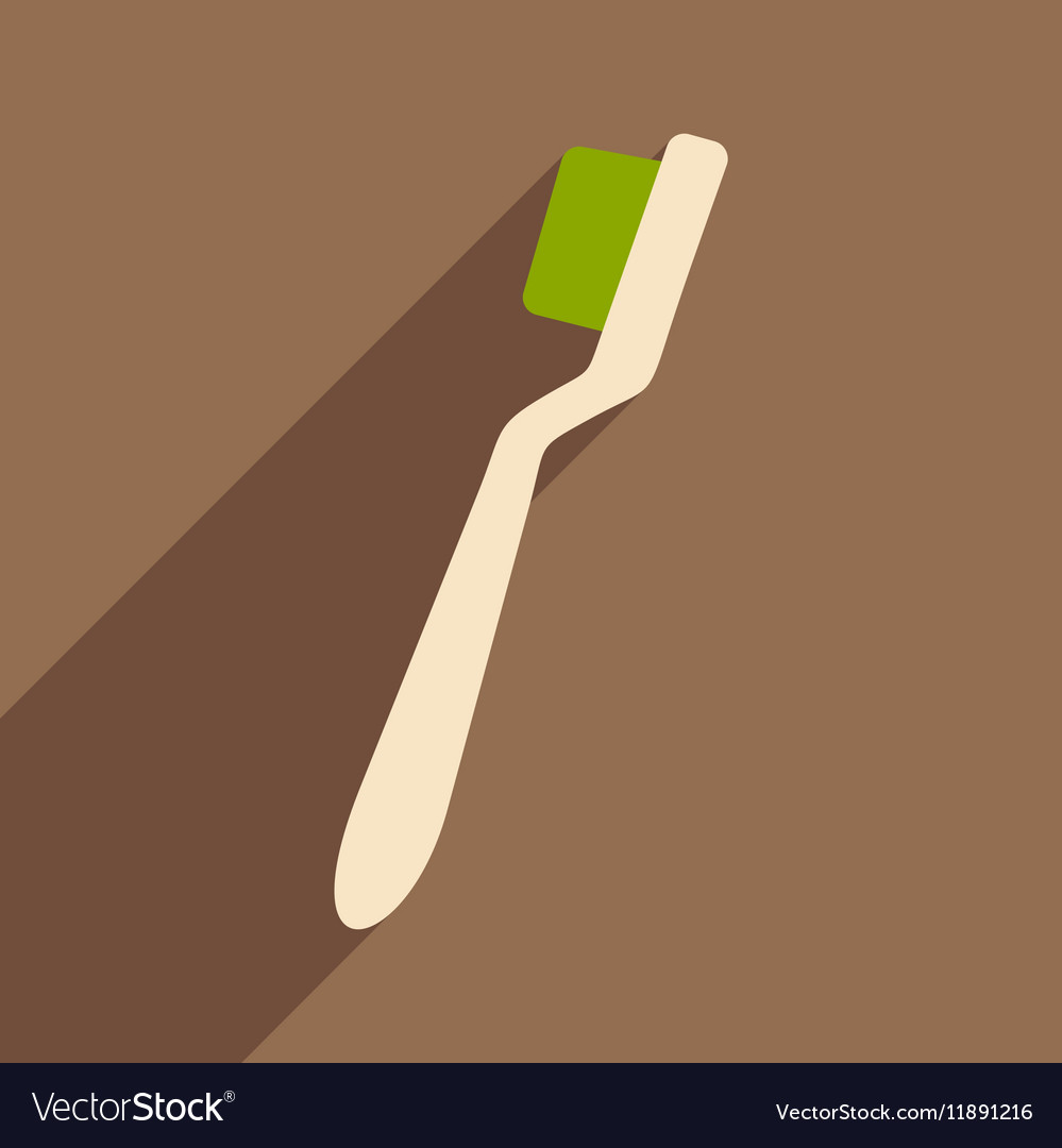 Flat with shadow icon and mobile application Brush