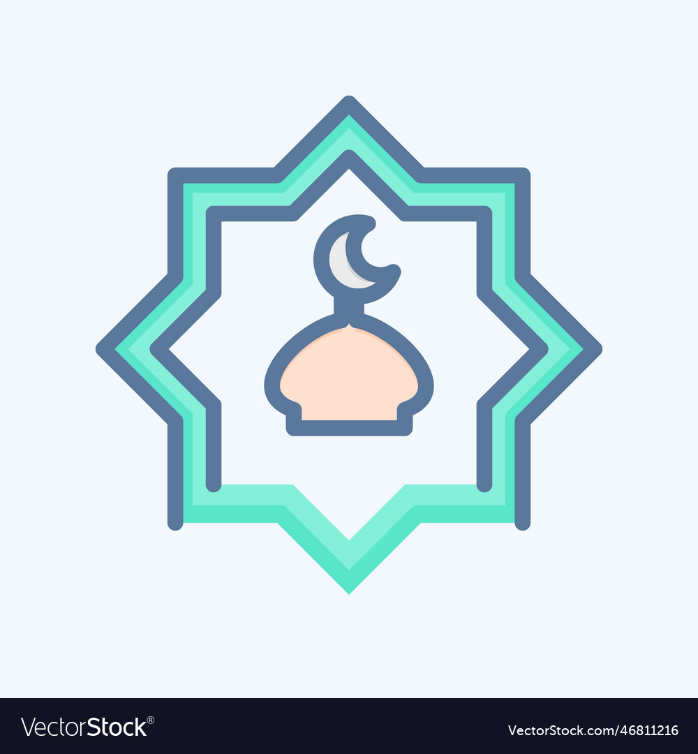 Icon rub el harb related to eid al adha symbol Vector Image