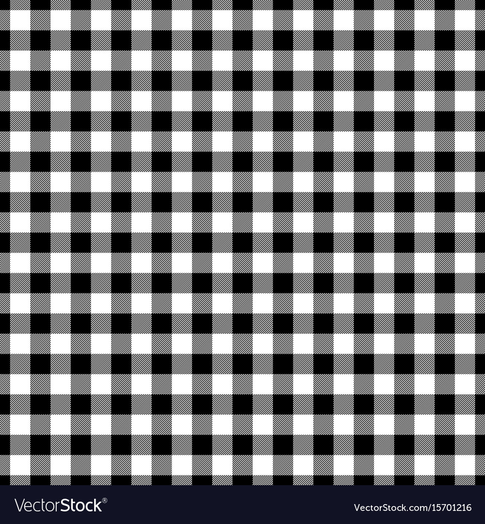 Lumberjack plaid pattern in black and white Vector Image