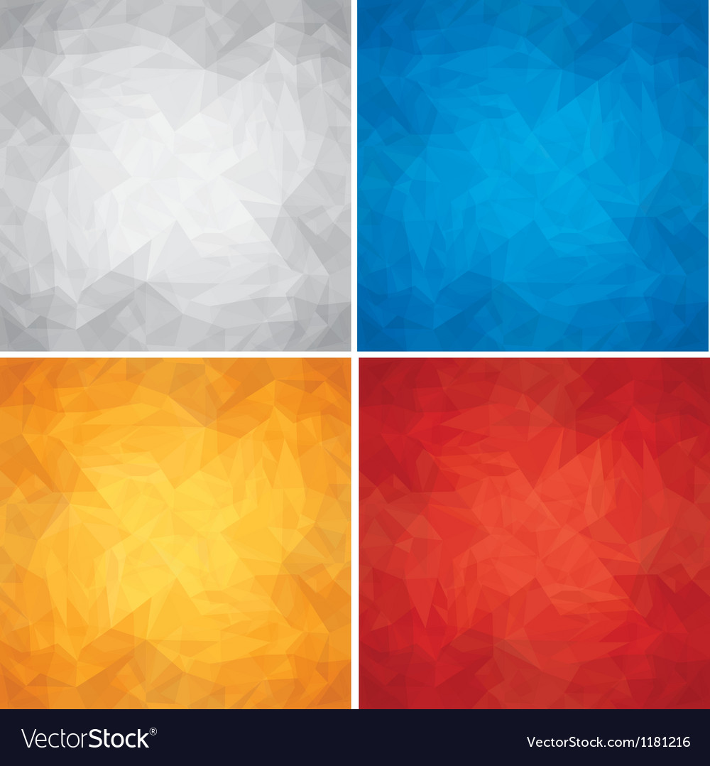 Set crumpled colored paper textures Royalty Free Vector