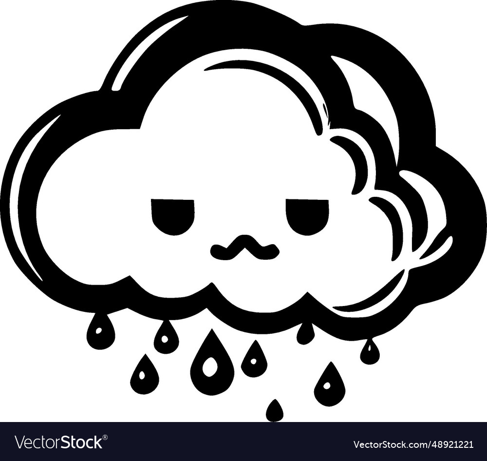 Cloud - minimalist and simple silhouette Vector Image