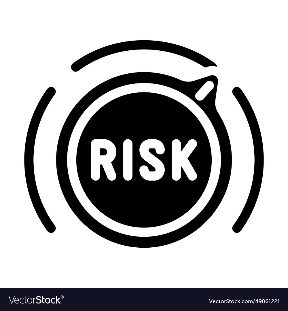 Controls risk glyph icon Royalty Free Vector Image