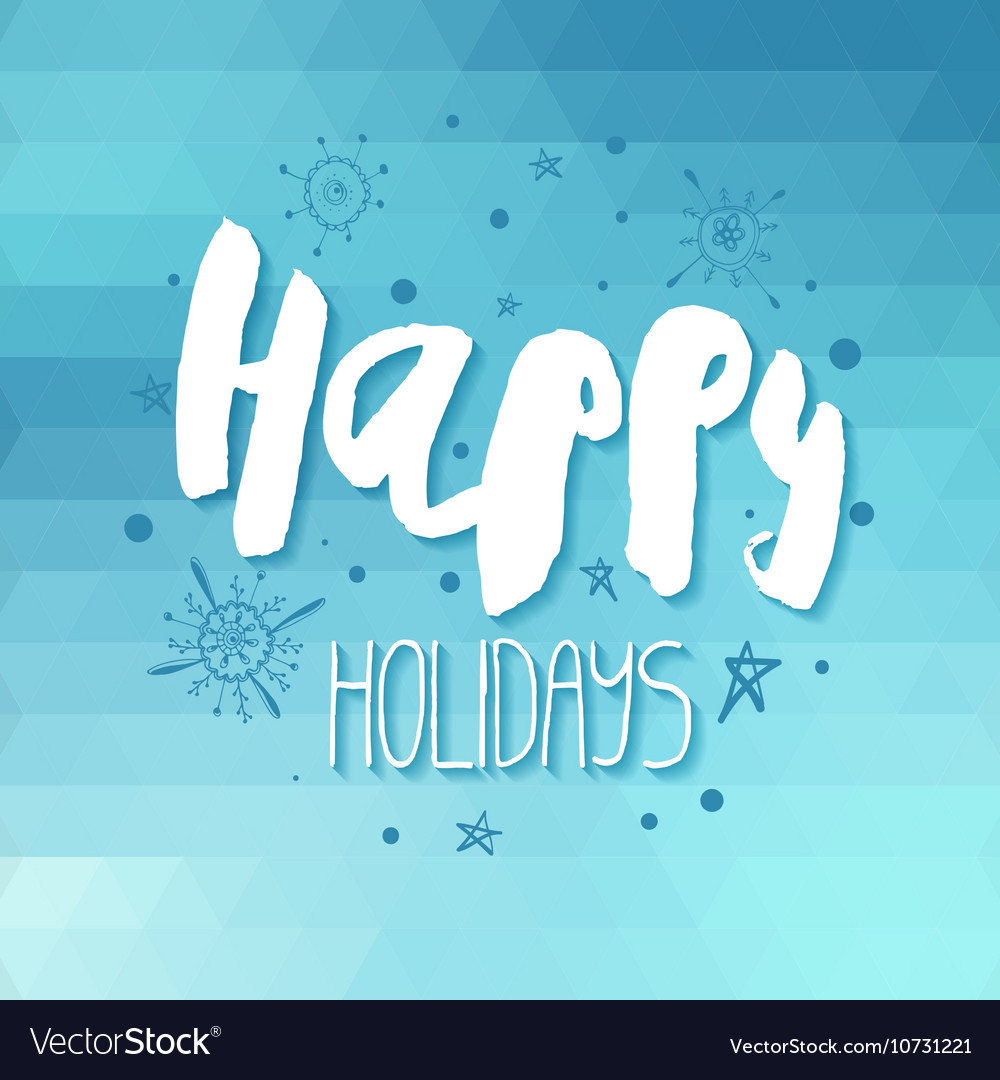 Decorative Greeting Card with handdrawn lettering Vector Image