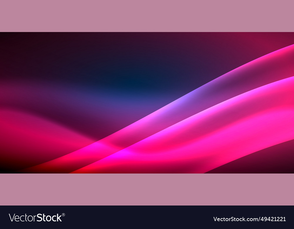 Dynamic waves in ethereal glow of neon lights Vector Image