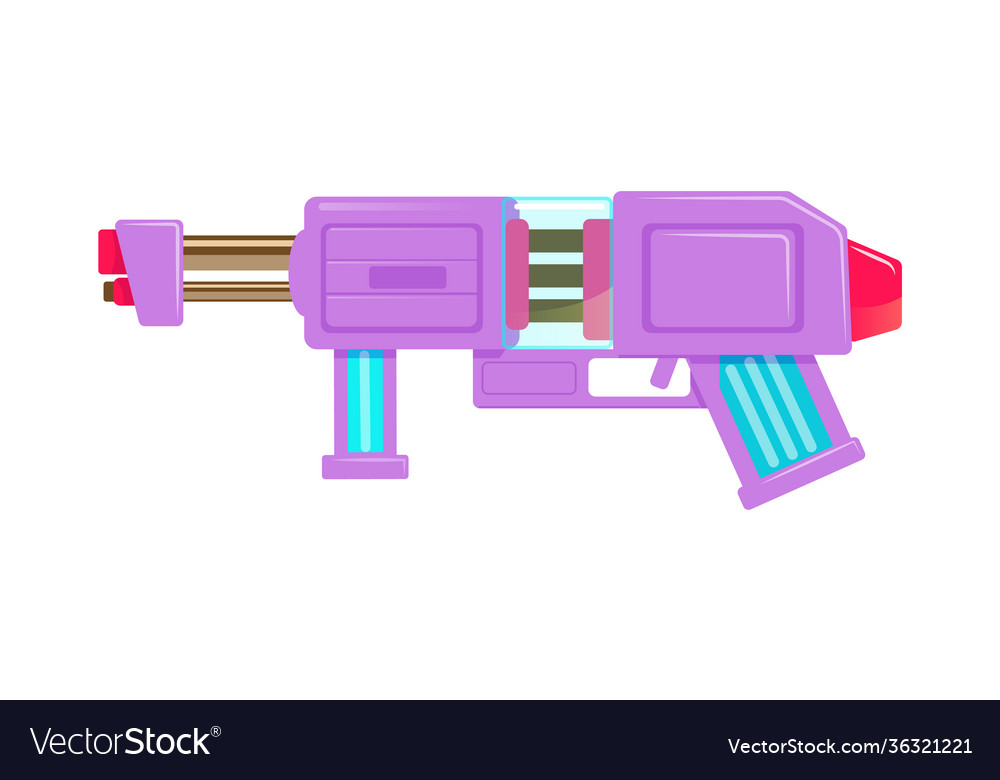 Pixel art Gun Beam. Pixelated futuristic gun. futuristic alien