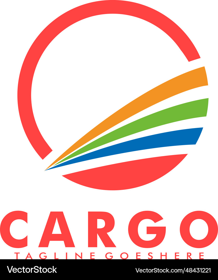 Logistics and transportation cargo company logo Vector Image
