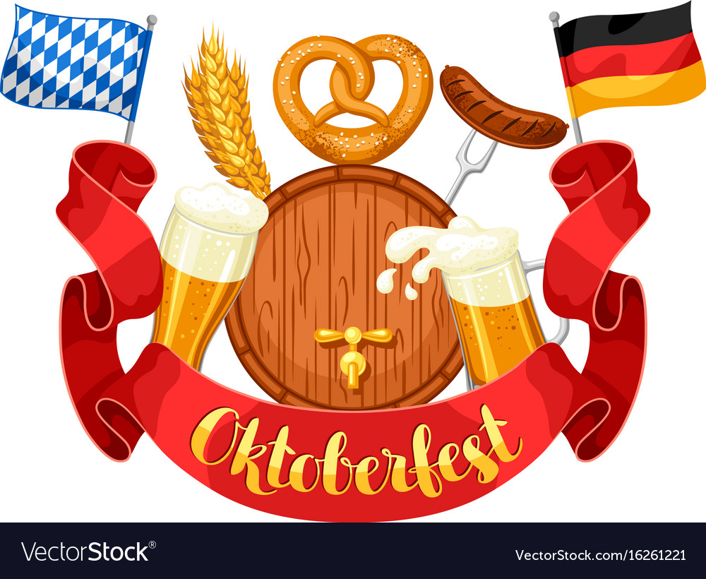 Oktoberfest beer festival or poster Royalty Free Vector