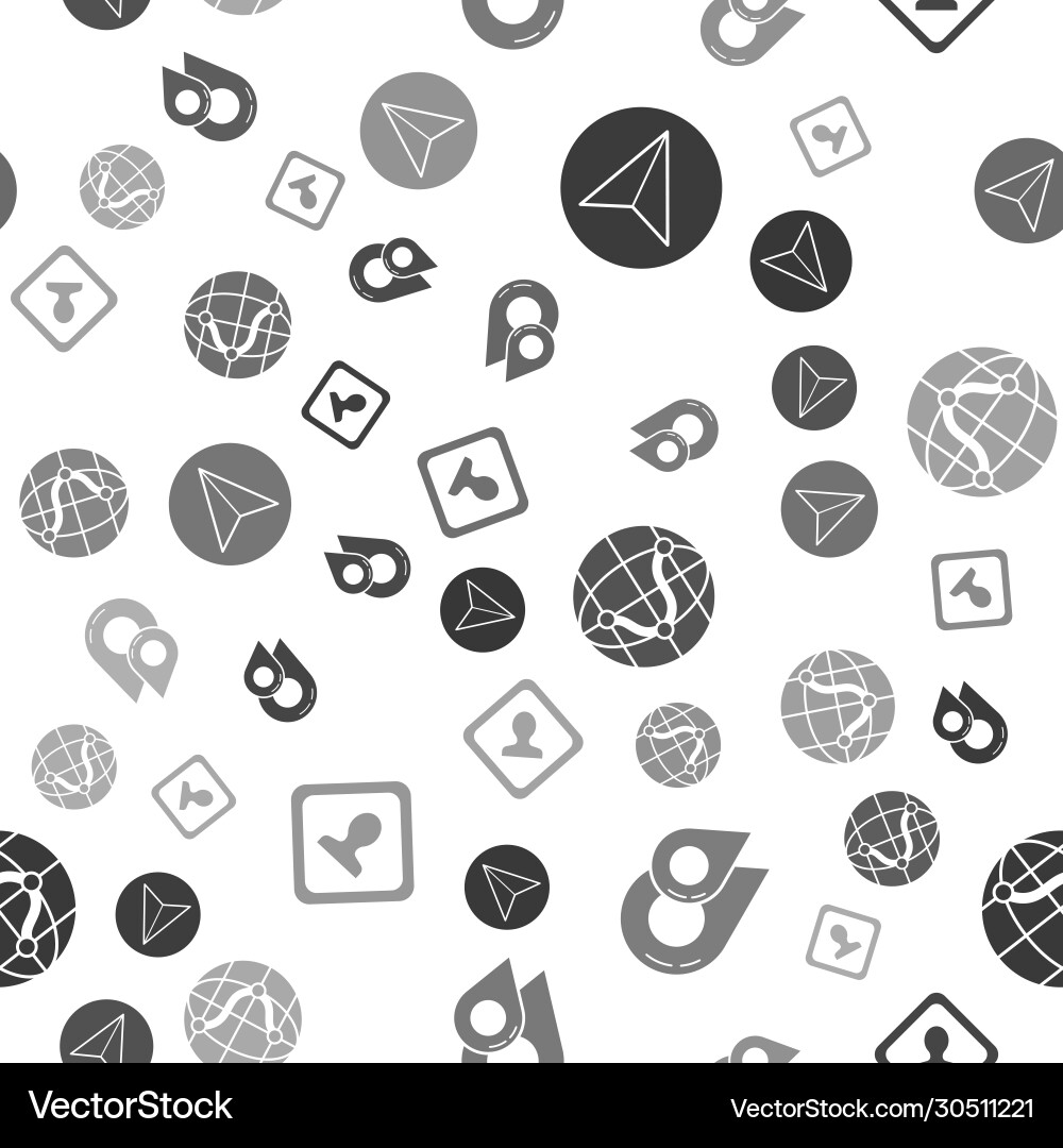 Set paper airplane map pin location on globe Vector Image