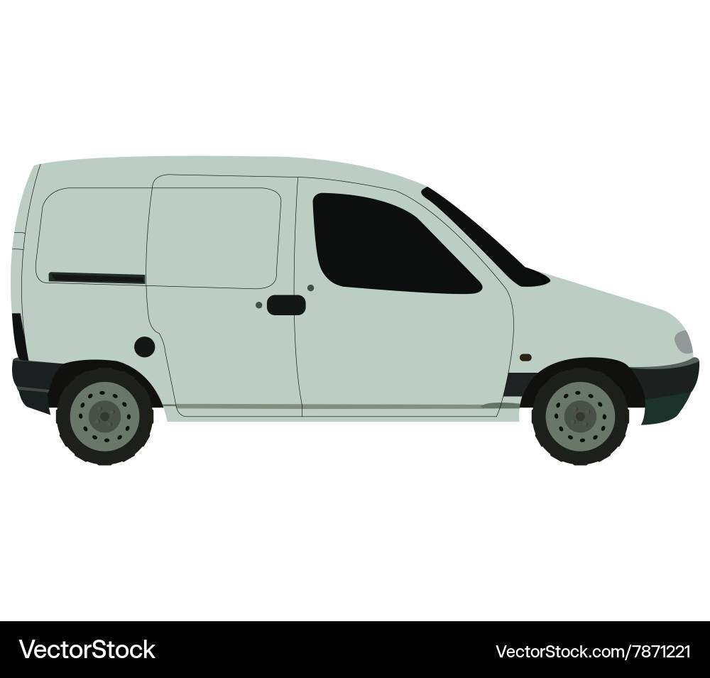 Van on white background Royalty Free Vector Image