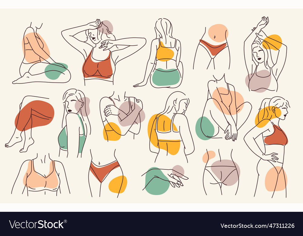 Female body parts Royalty Free Vector Image VectorStock
