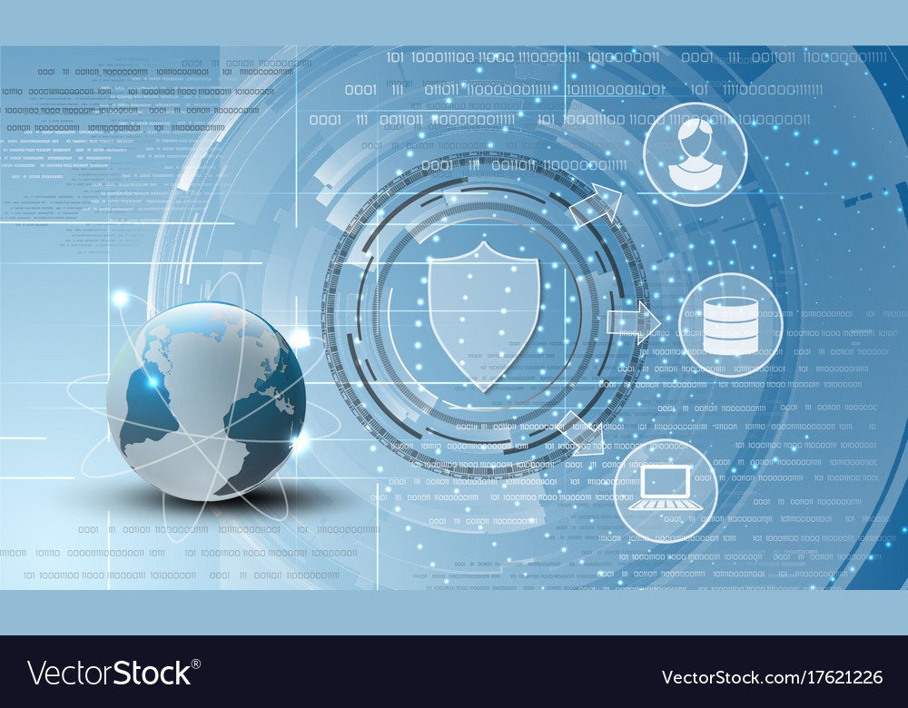 World data protection abstract background Vector Image