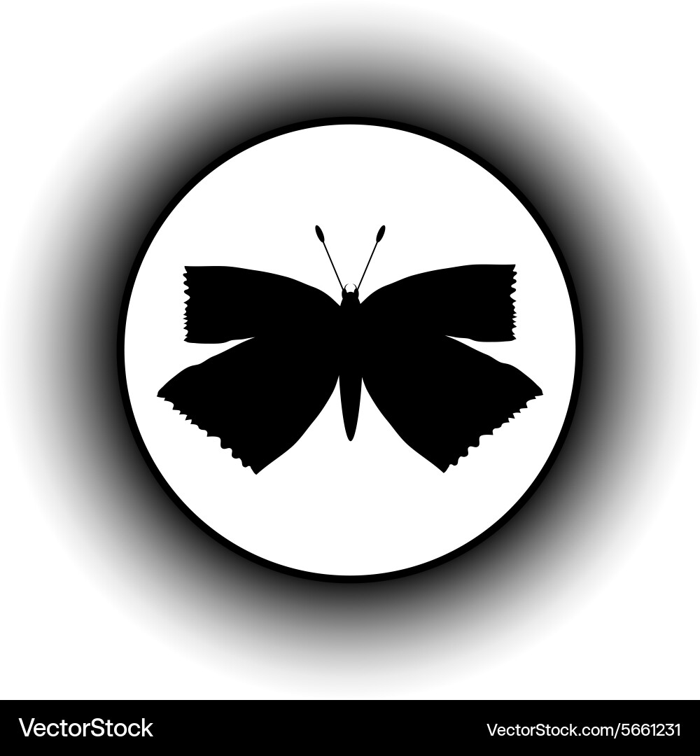 Butterfly button Royalty Free Vector Image - VectorStock