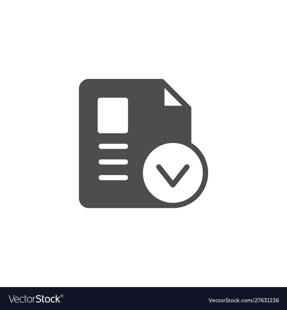 Approved document with check mark icon