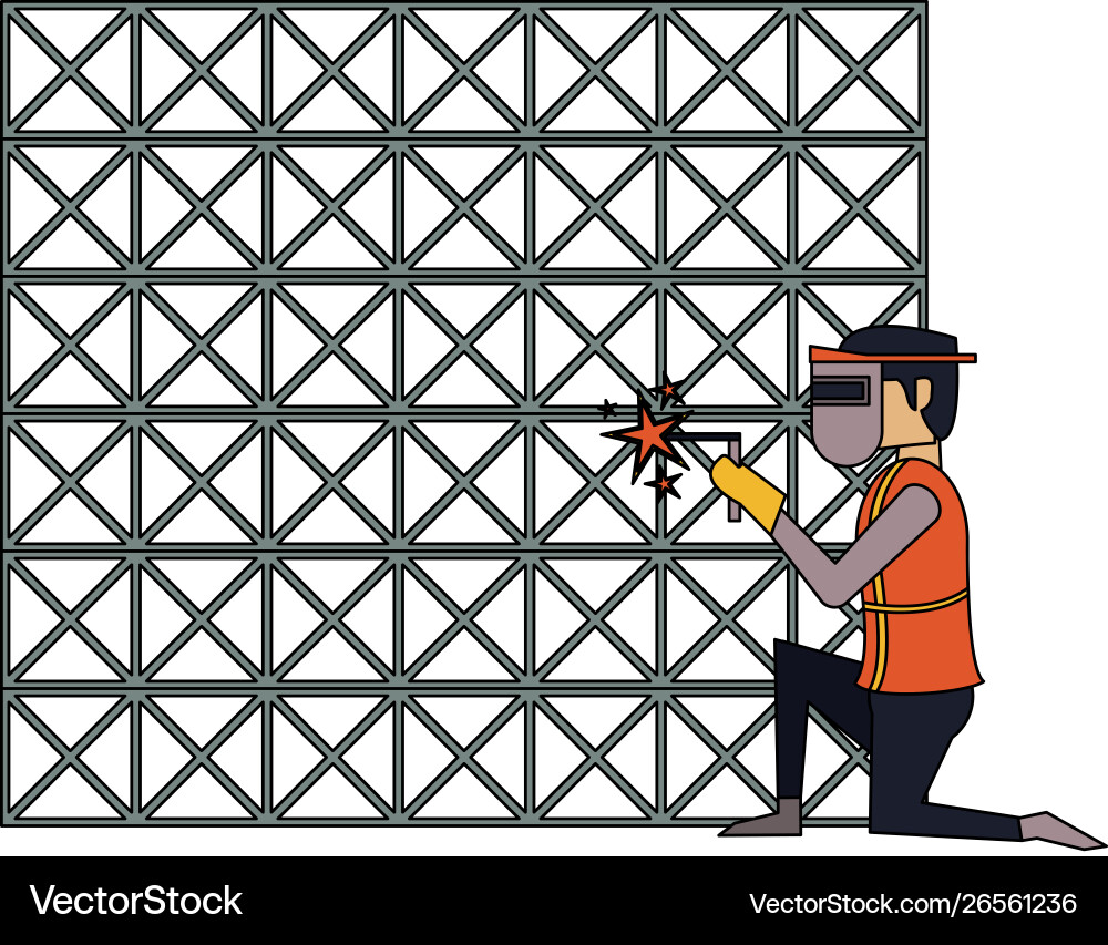 Structural Works Vector Construction architectural engineering work Vector Image