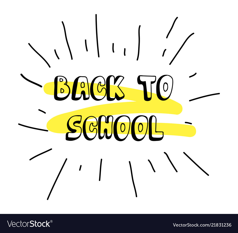 Doodle Sketch With Inscription Back To School With