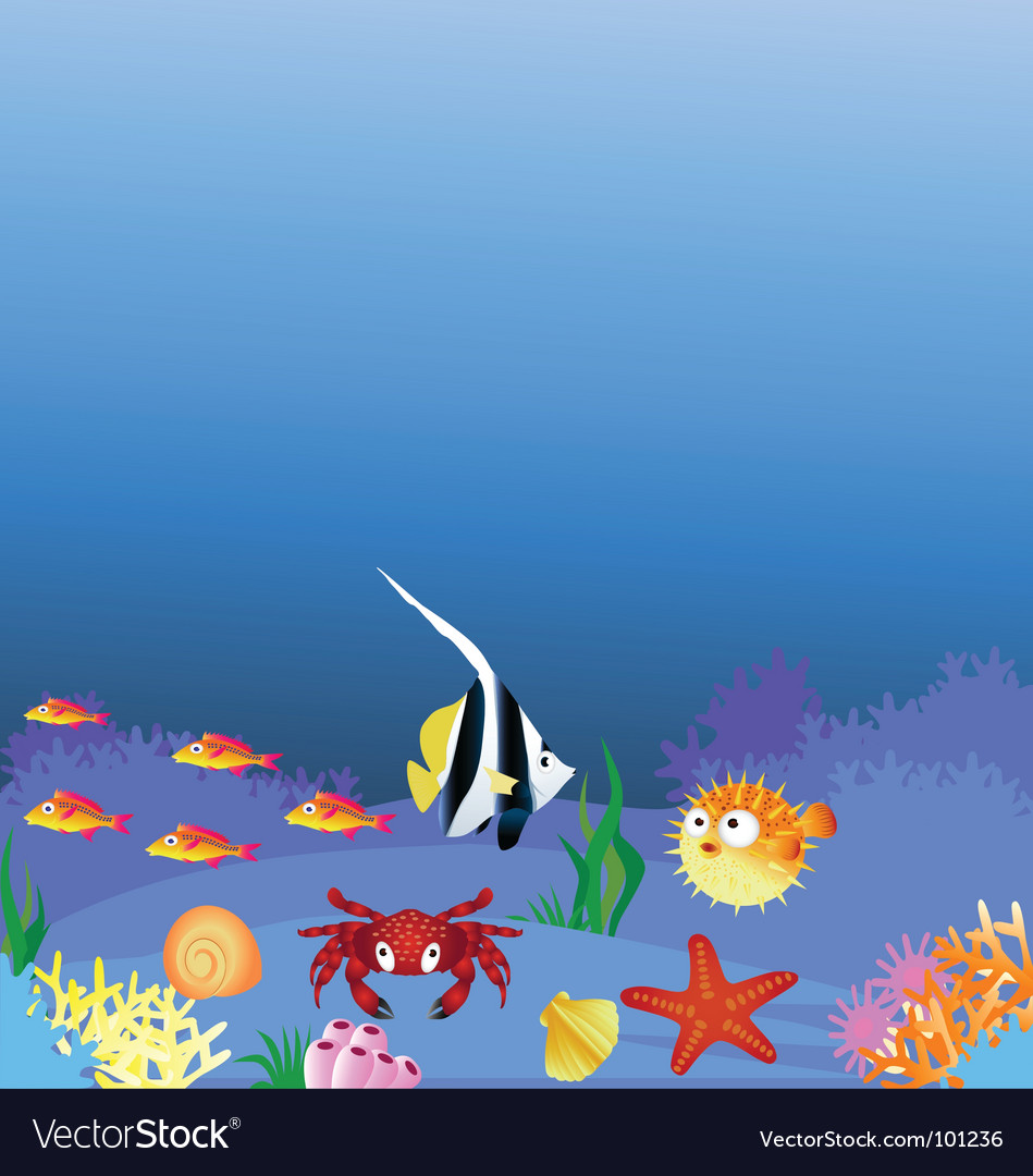 Sea life cartoon