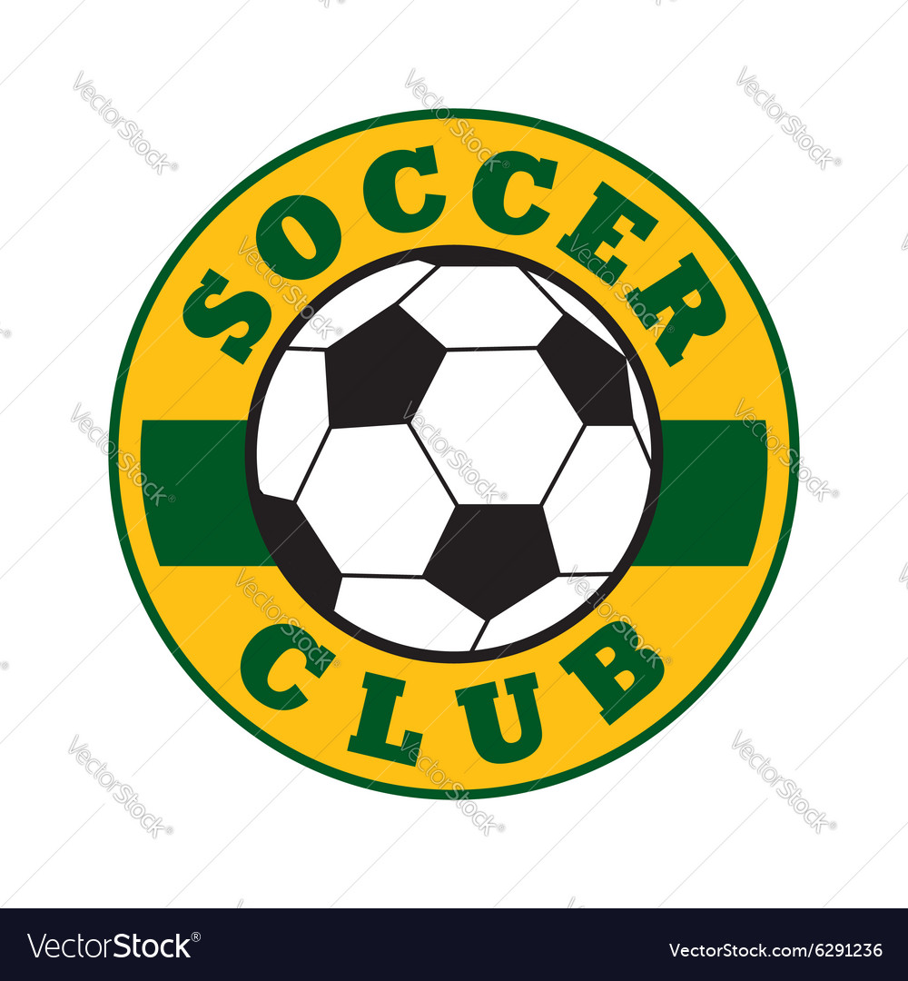 Soccer club sign Royalty Free Vector Image - VectorStock